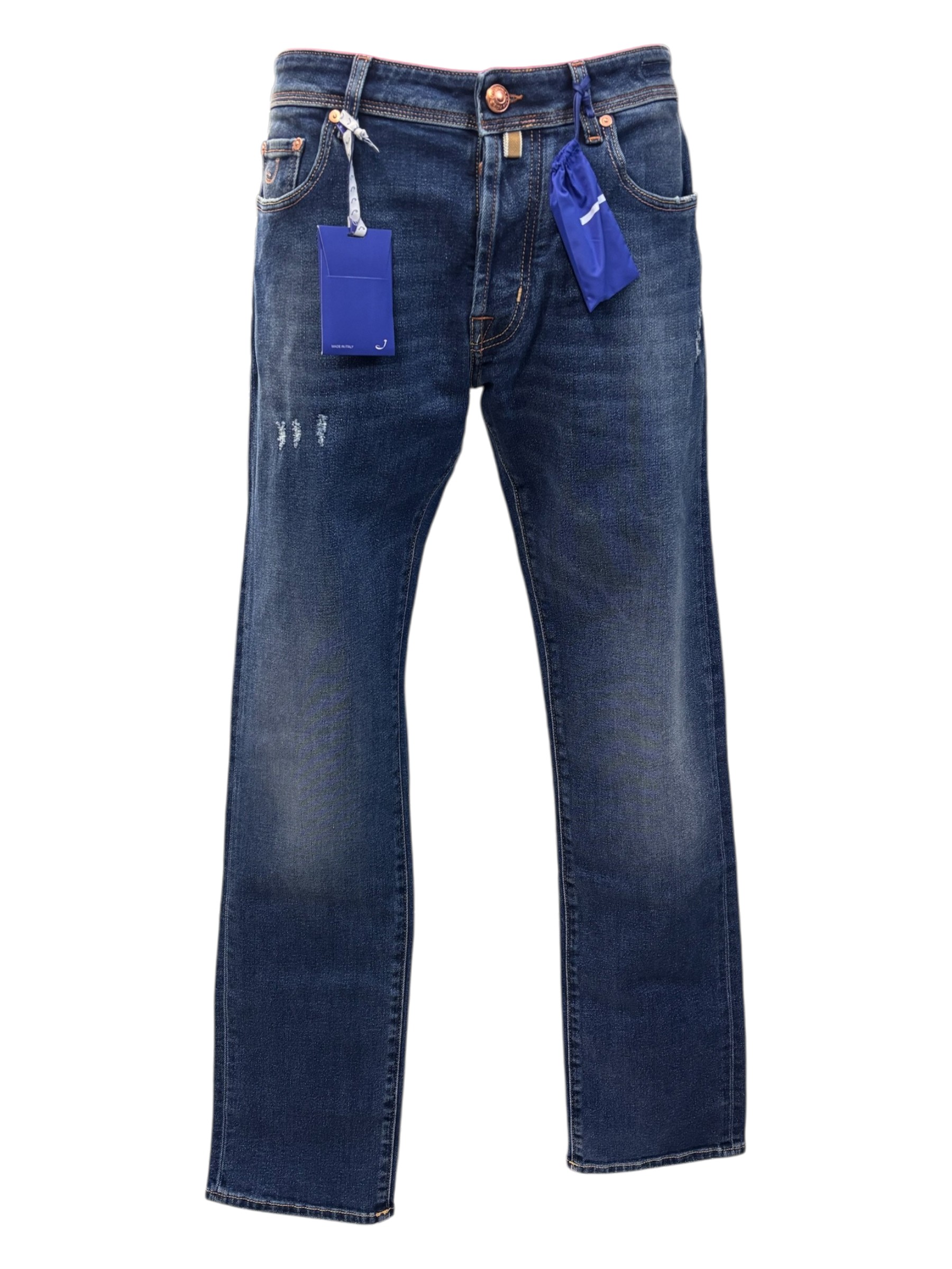 Jacob Cohën – Jeans dark wash con strappi modello Bard - W33