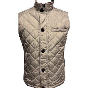 Peter Regan - Gilet uomo trapuntato beige taupe - 48