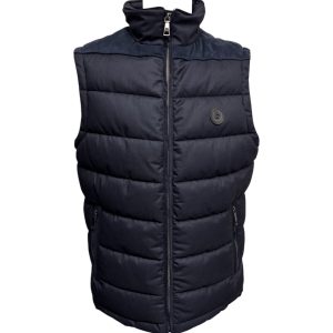 Bugatti - Gilet uomo trapuntato blu Tech-Wool - 50