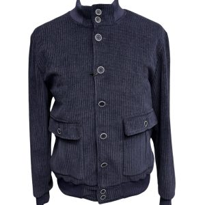 Marco Nils - Bomber uomo in velluto a coste blu