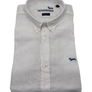 Harmont & Blaine - Camicia regular fit in lino bicolore sfumato - XL