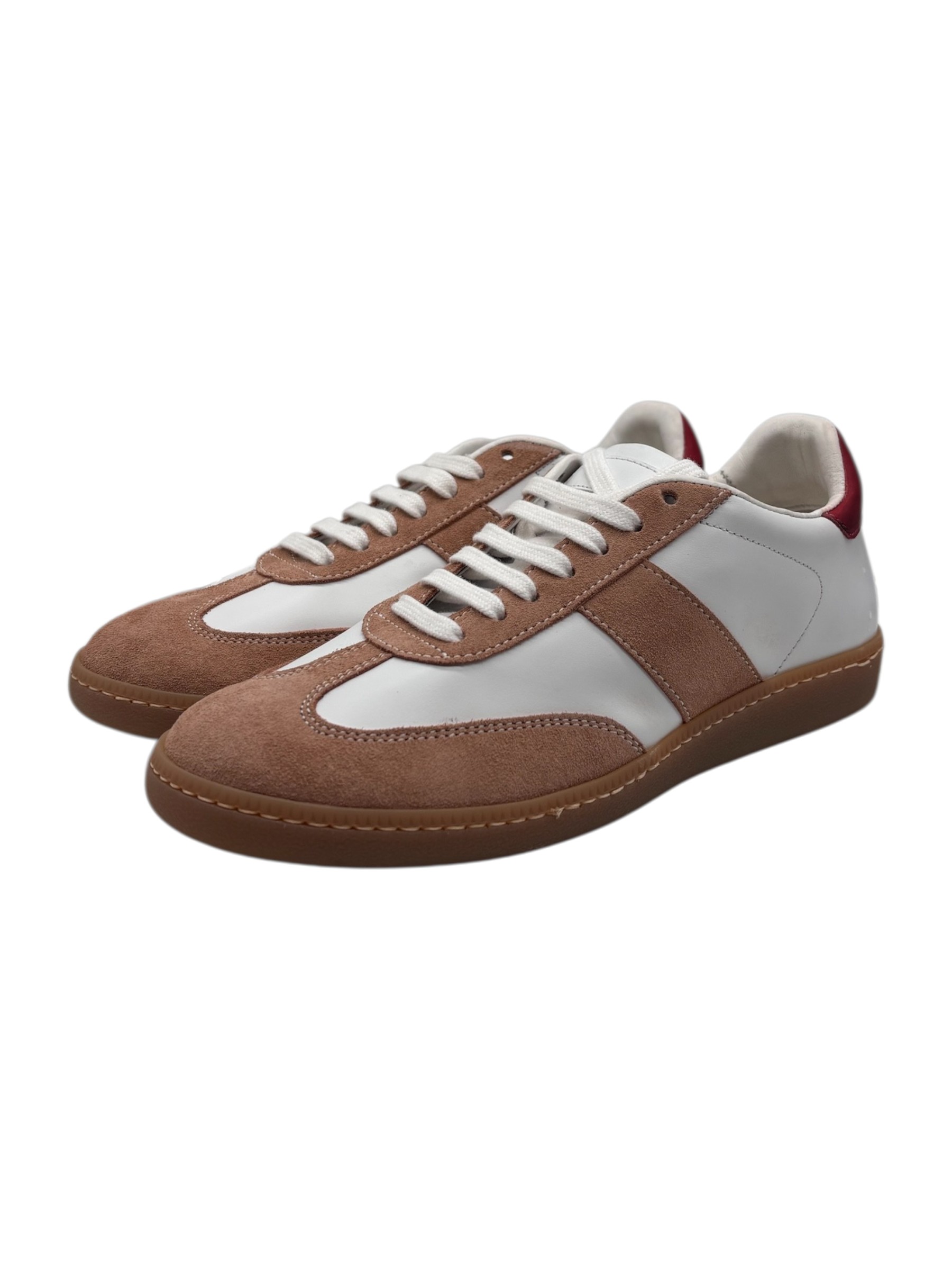 Brecos – Sneakers donna in pelle e camoscio cipria – 37
