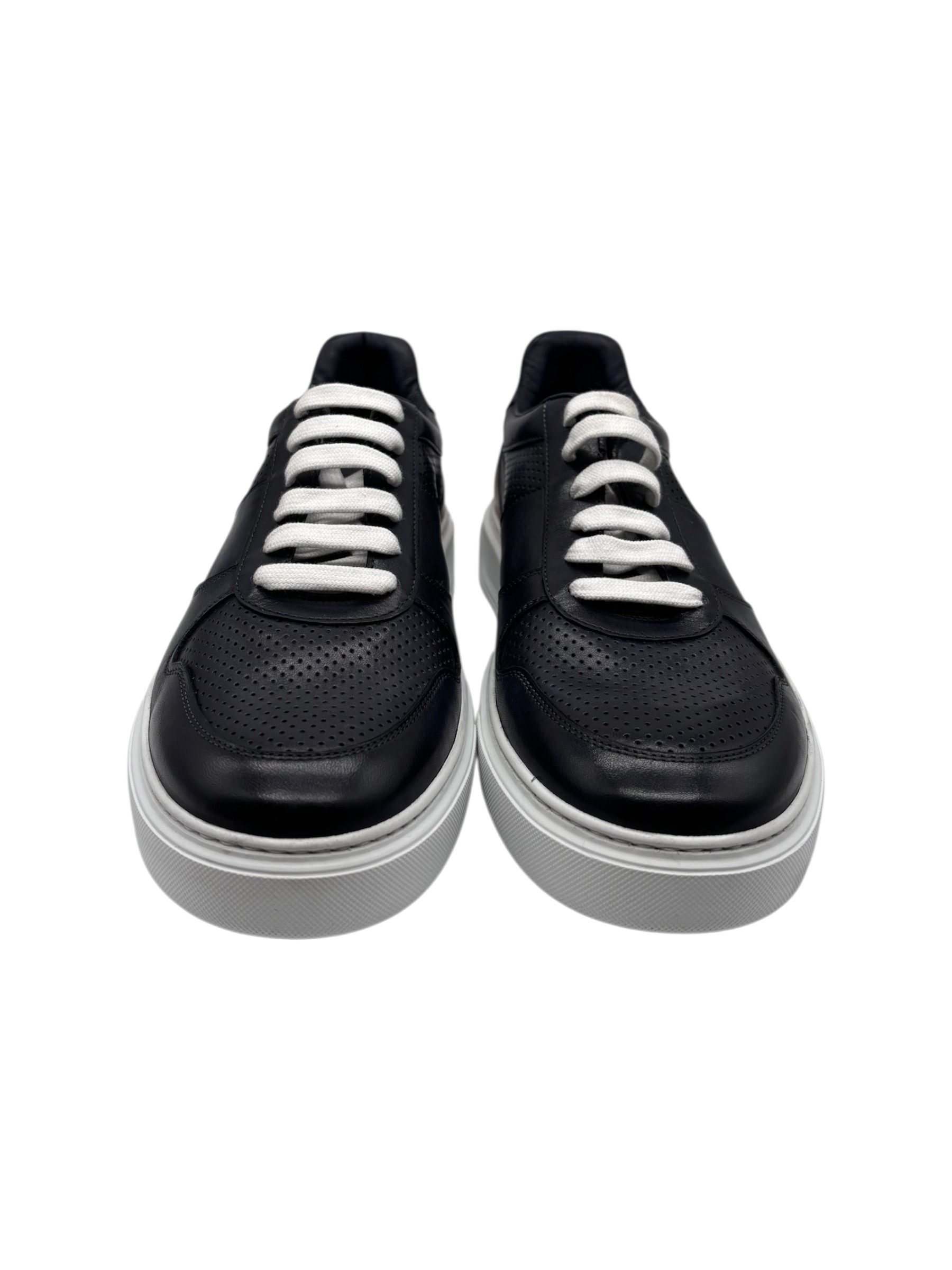 Brecos - Sneakers uomo in pelle blu navy - 42 - immagine 2