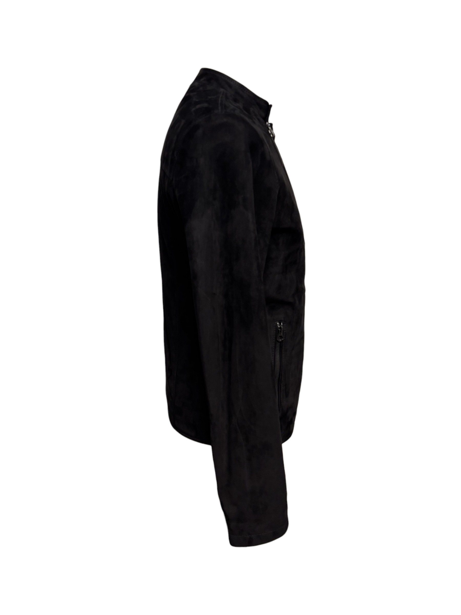 Raphael - Giubbino in pelle scamosciata nera - 48 - immagine 2