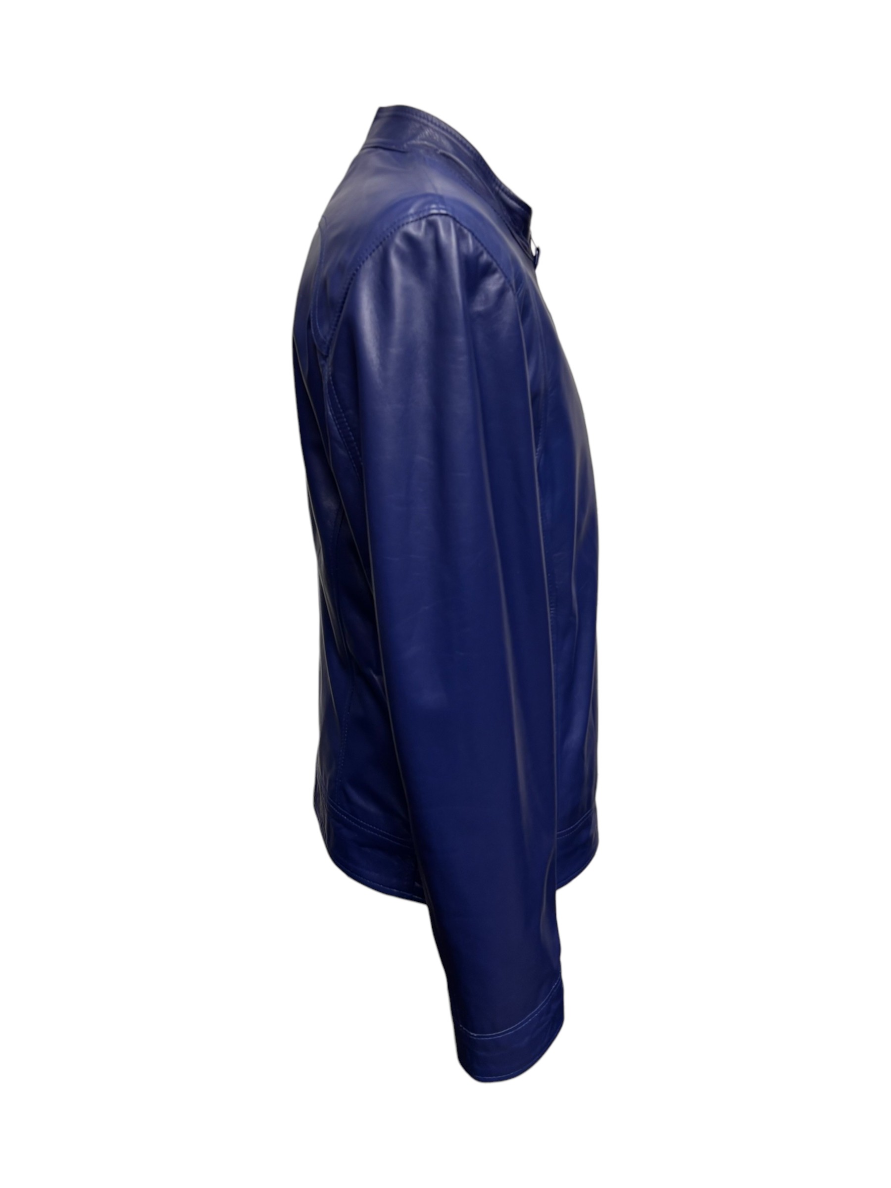 Raphael - Giubbino in pelle blu elettrico uomo - immagine 2