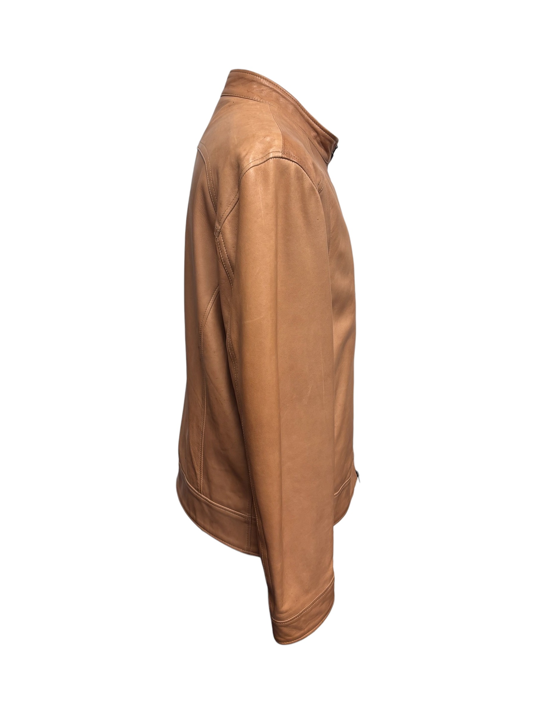 Raphael - Giubbino in pelle cammello uomo modello Piero - immagine 2