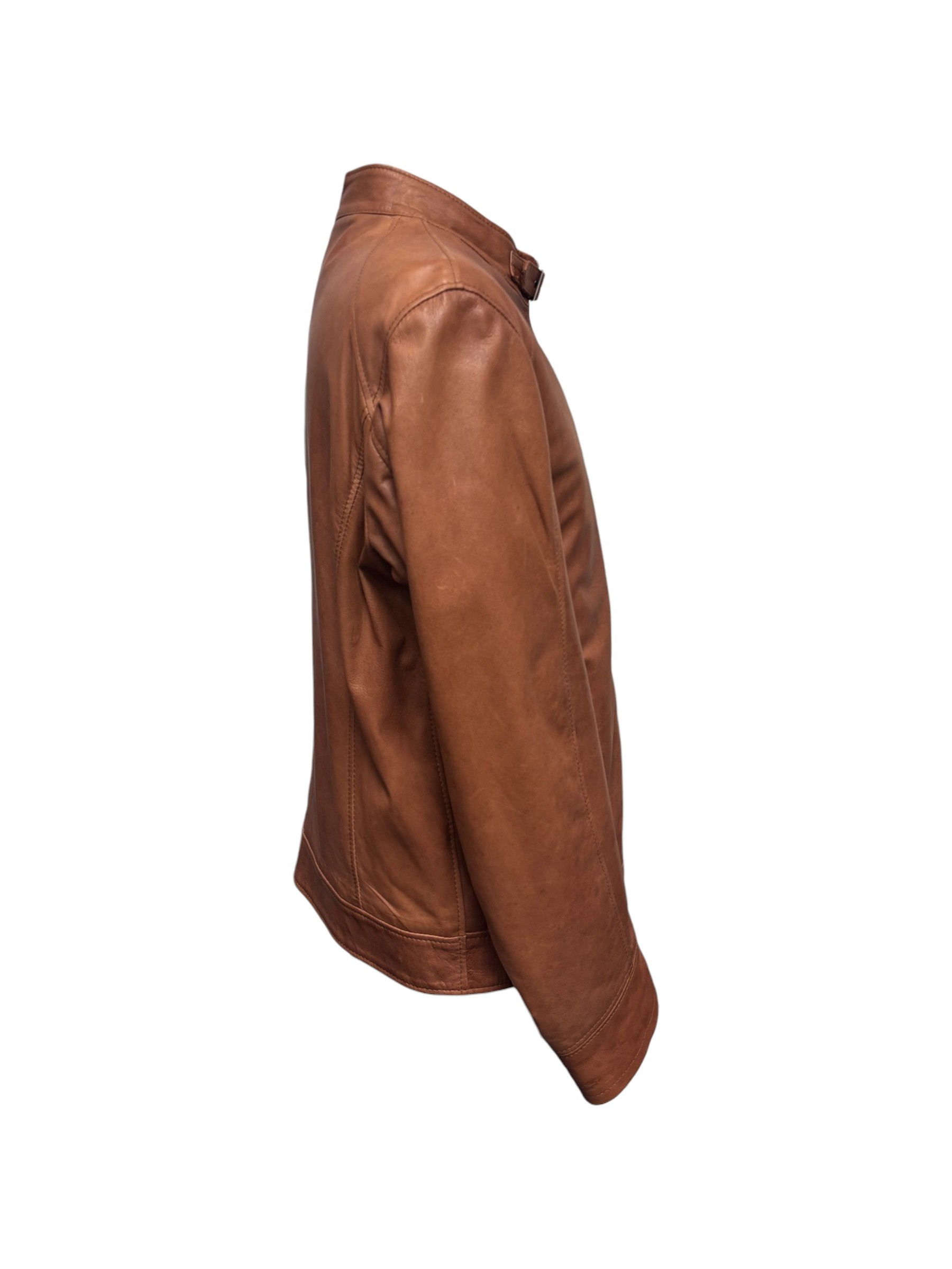 Raphael - Giubbino in pelle cuoio scuro uomo - 52 - immagine 2