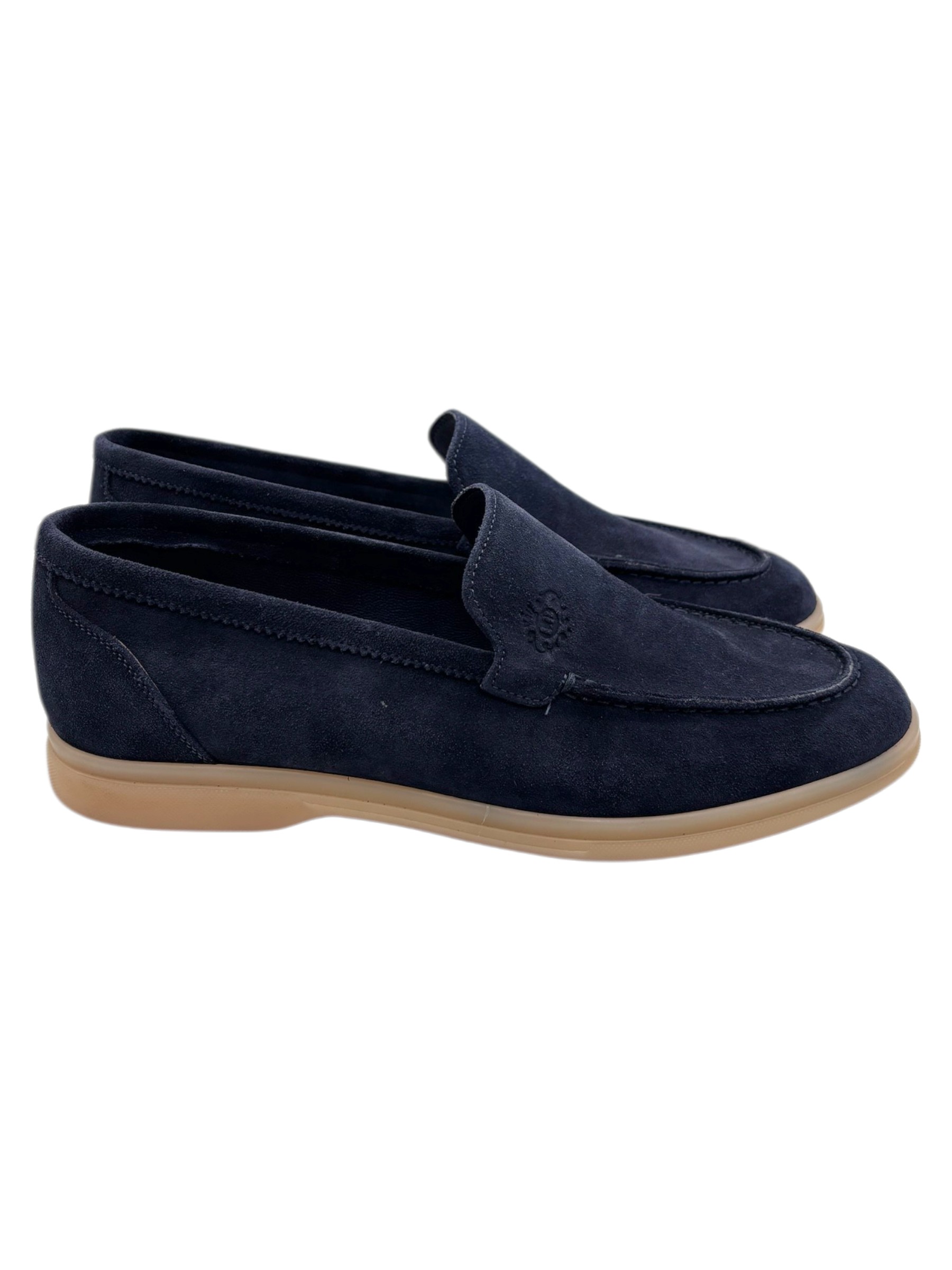 Luigi Borrelli - Mocassini uomo in camoscio blu - 42 - immagine 3