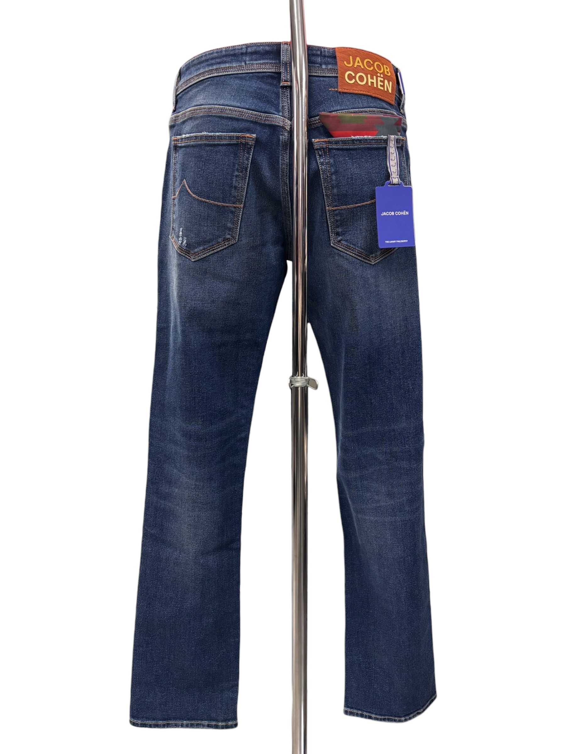 Jacob Cohën – Jeans dark wash con strappi modello Bard - W33 - immagine 3