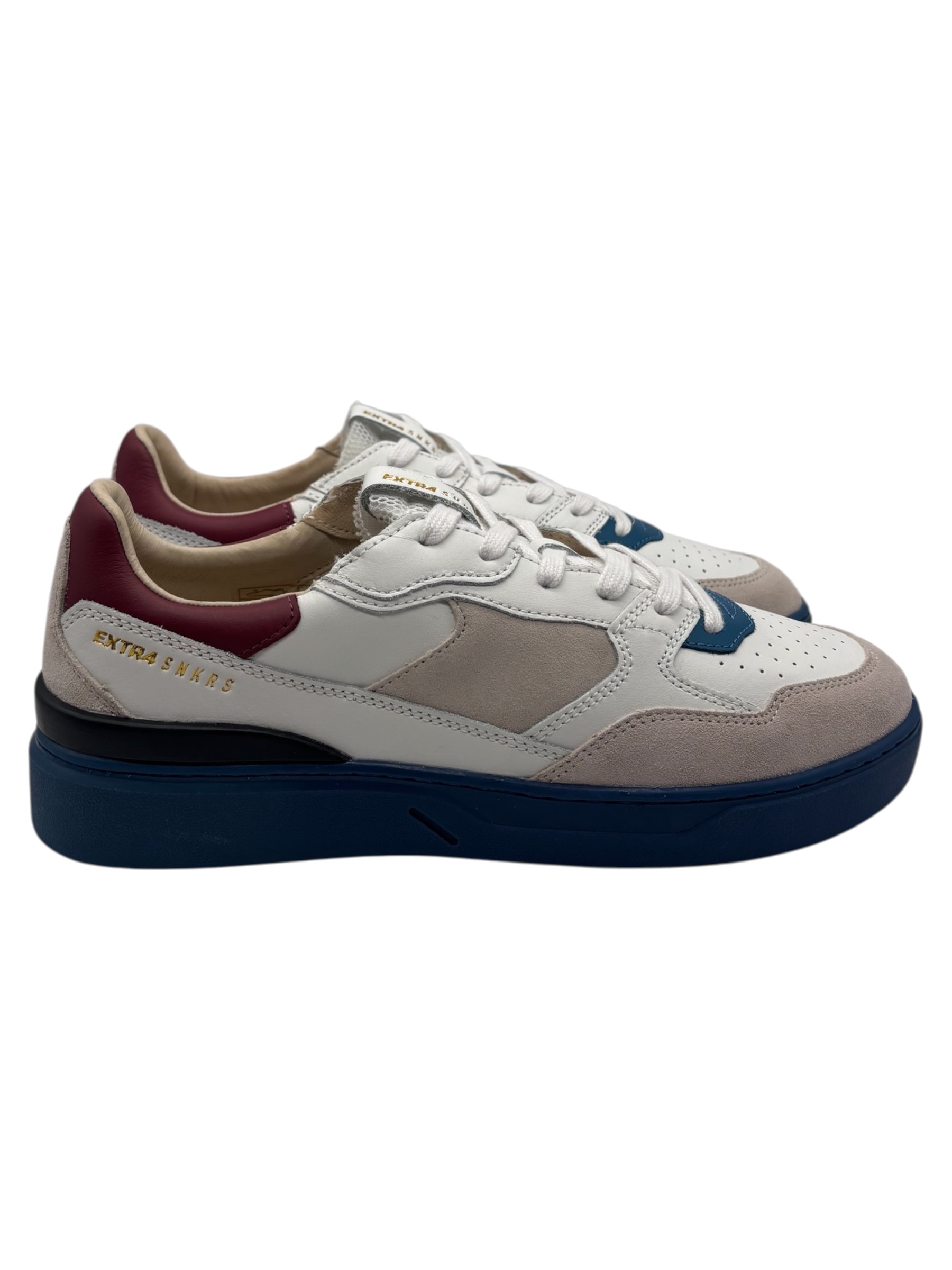 Extr4 - Club Tennis 1.12 sneakers uomo in pelle multicolore e pelle scamosciata - immagine 3