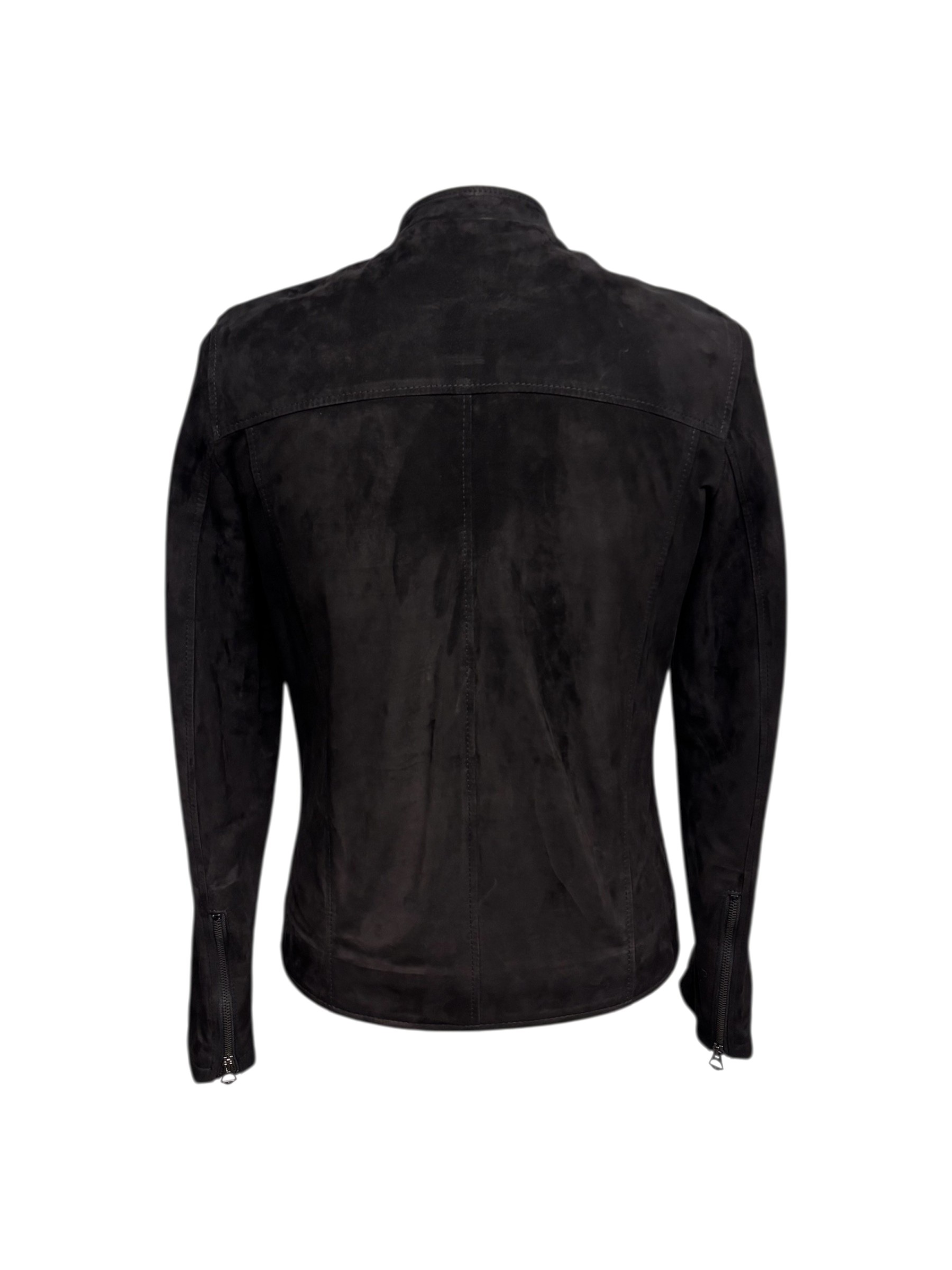 Raphael - Giubbino in pelle scamosciata nera - 48 - immagine 3