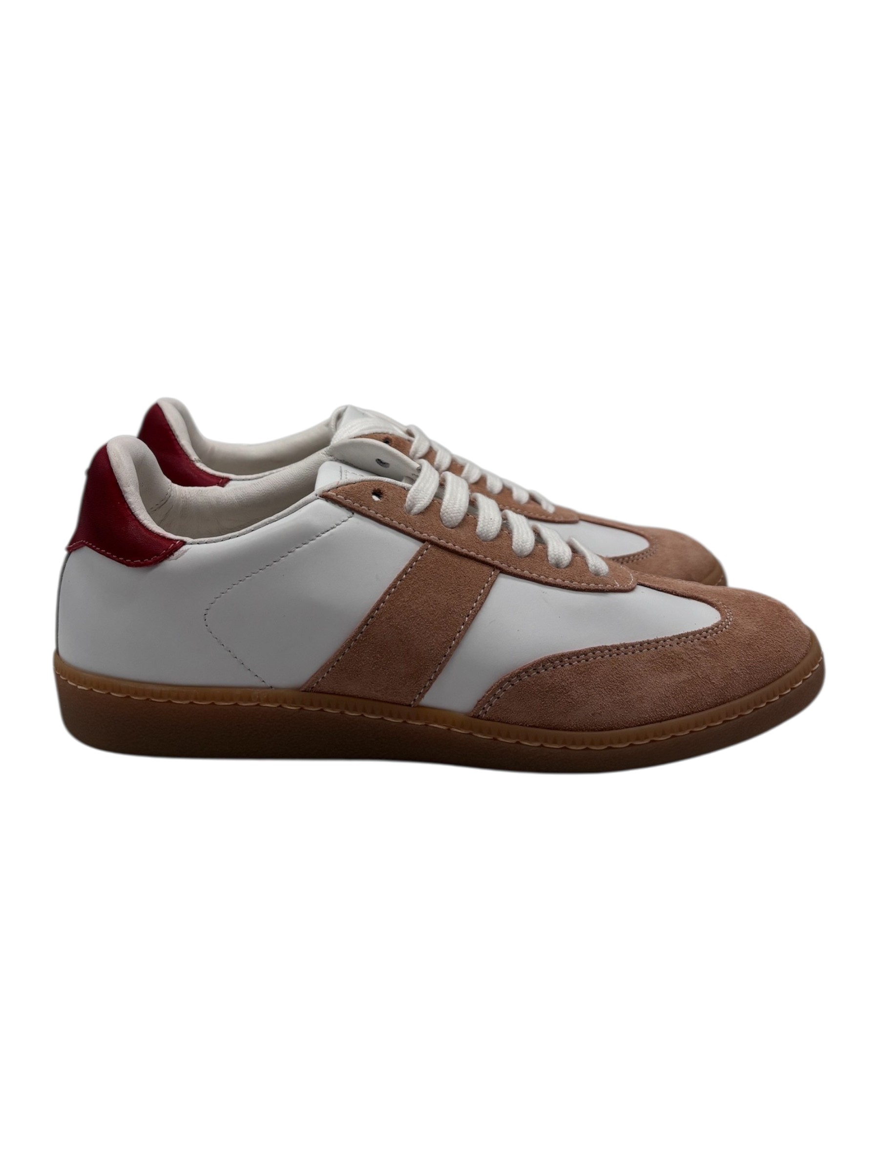 Brecos – Sneakers donna in pelle e camoscio cipria – 37 - immagine 3