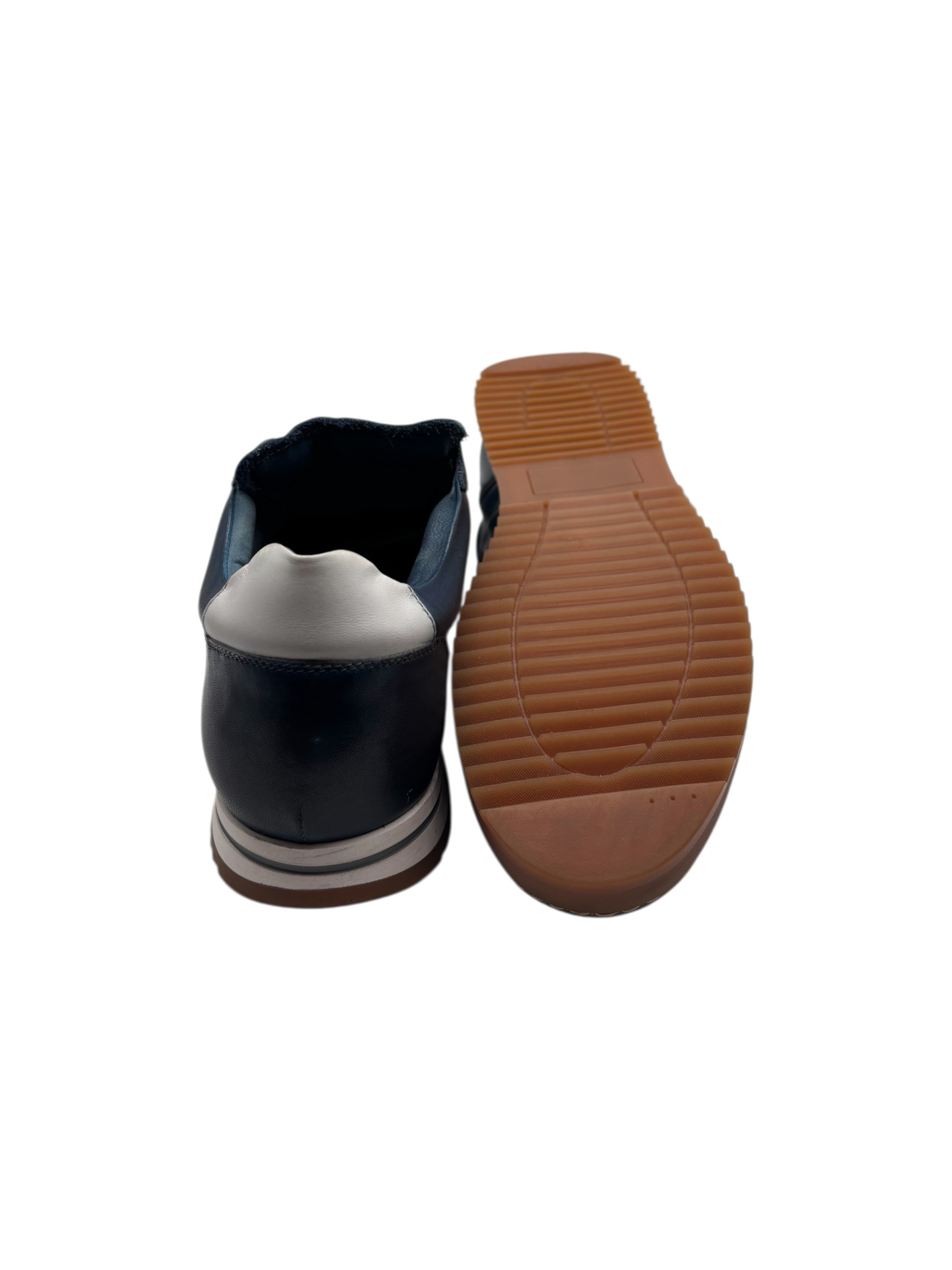 Brecos - Sneakers uomo in pelle blu - 42 - immagine 4
