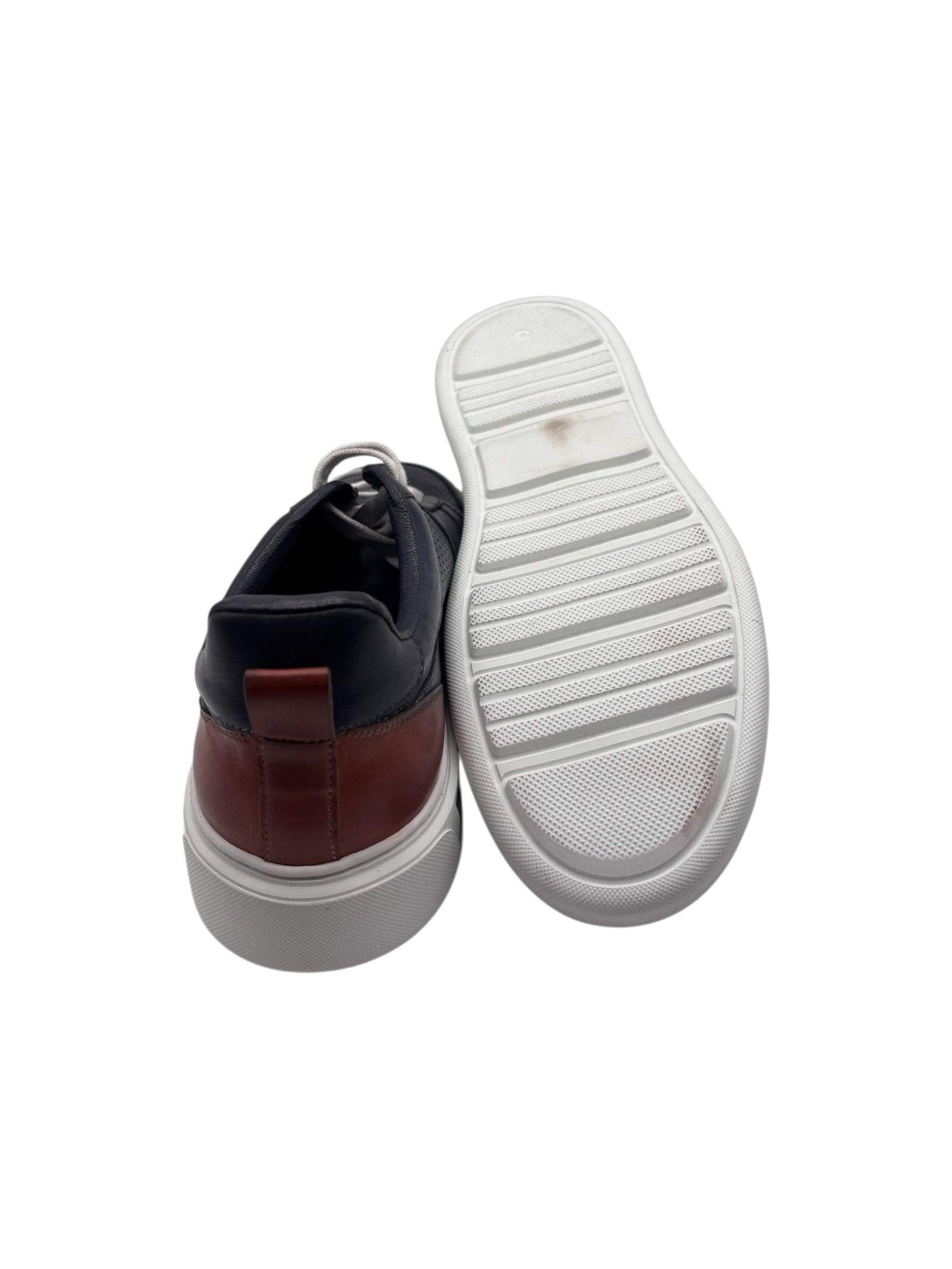 Brecos - Sneakers uomo in pelle blu navy - 42 - immagine 4