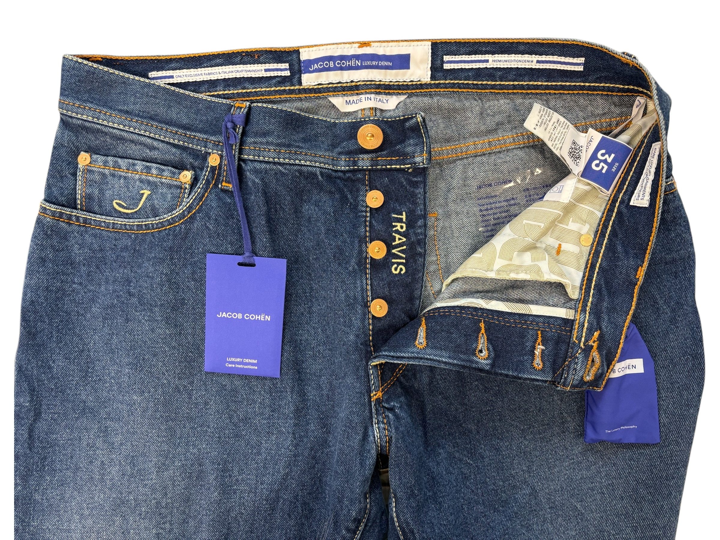 Jacob Cohën – Jeans medium blue wash modello Travis - W35 - immagine 6