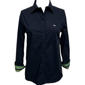 Harmont & Blaine - Camicia donna blu navy con dettagli multicolor