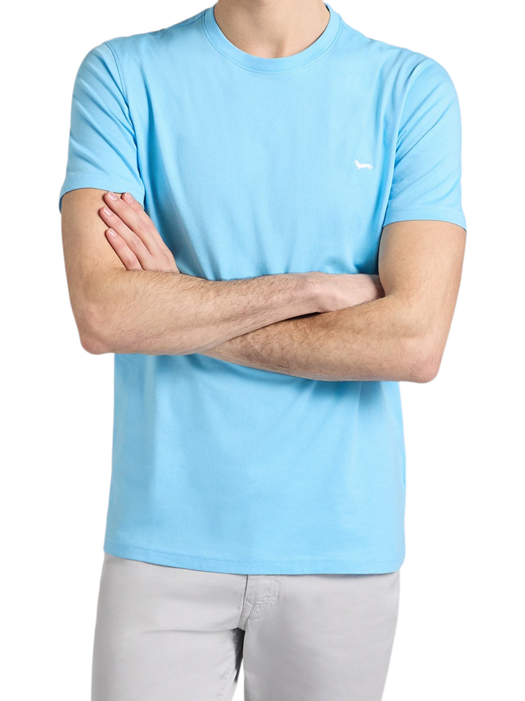 Harmont & Blaine - T-shirt Narrow Fit uomo celeste