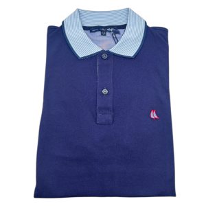 Vela Blu – Polo uomo in cotone blu cobalto – M