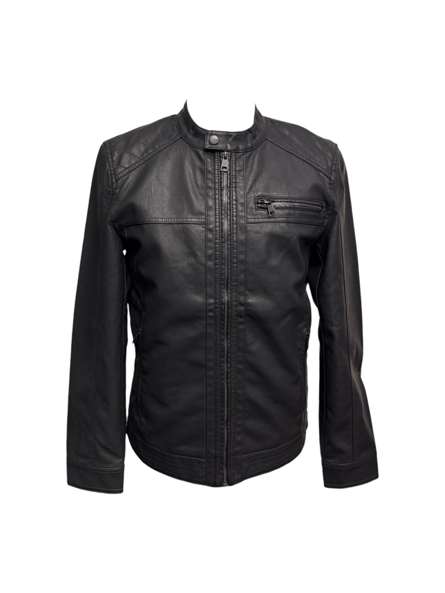 Only & Sons - Giubbino uomo in ecopelle nera