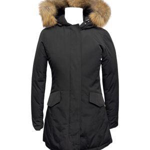 Frebell - Giubbotto nero donna con bordo in murmasky