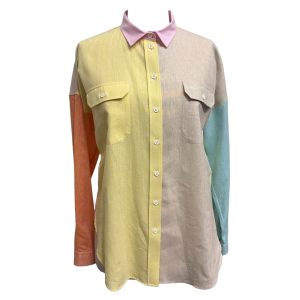 Harmont & Blaine - Camicia donna misto lino multicolore