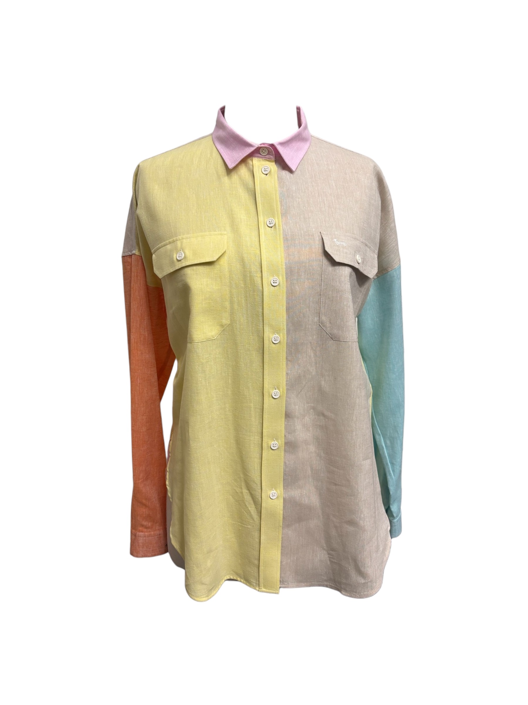 Harmont & Blaine - Camicia donna misto lino multicolore