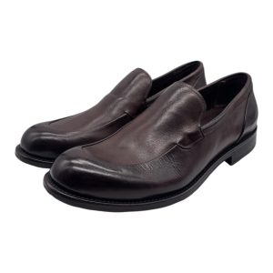 Brecos - Mocassini uomo in pelle testa di moro - 42