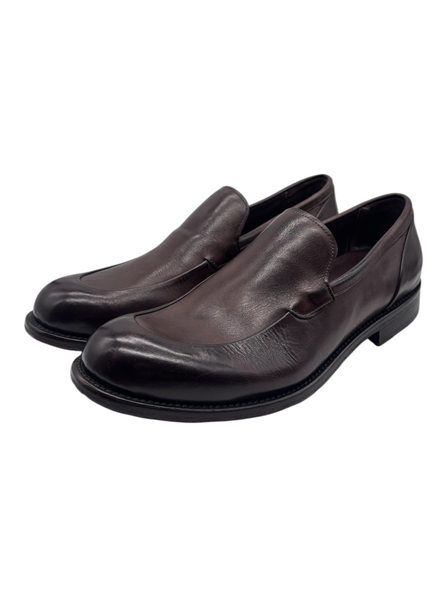Brecos - Mocassini uomo in pelle testa di moro - 42