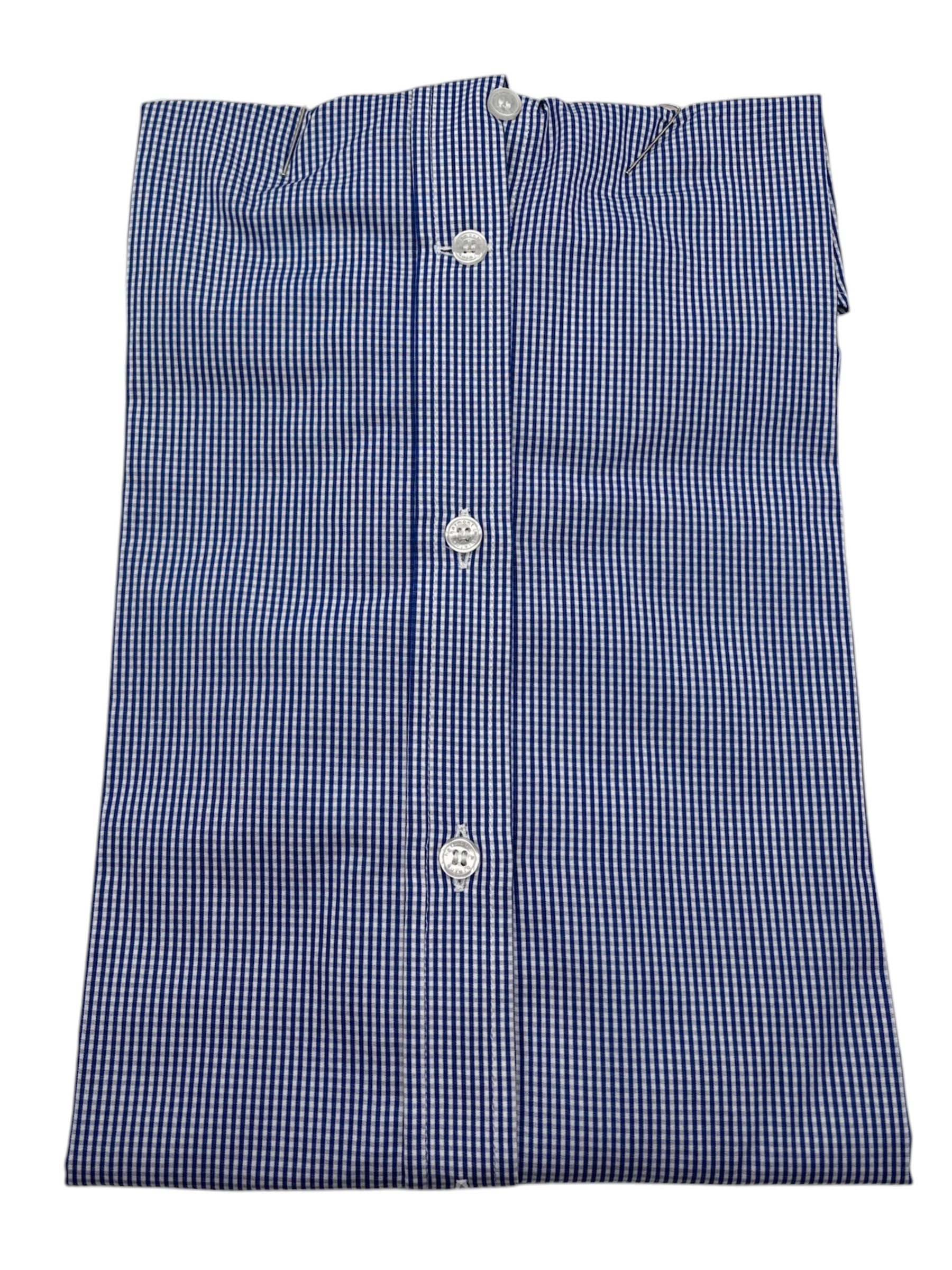 Harmont & Blaine – Camicia regular fit in cotone a micro-quadretti blu e bianco - immagine 2