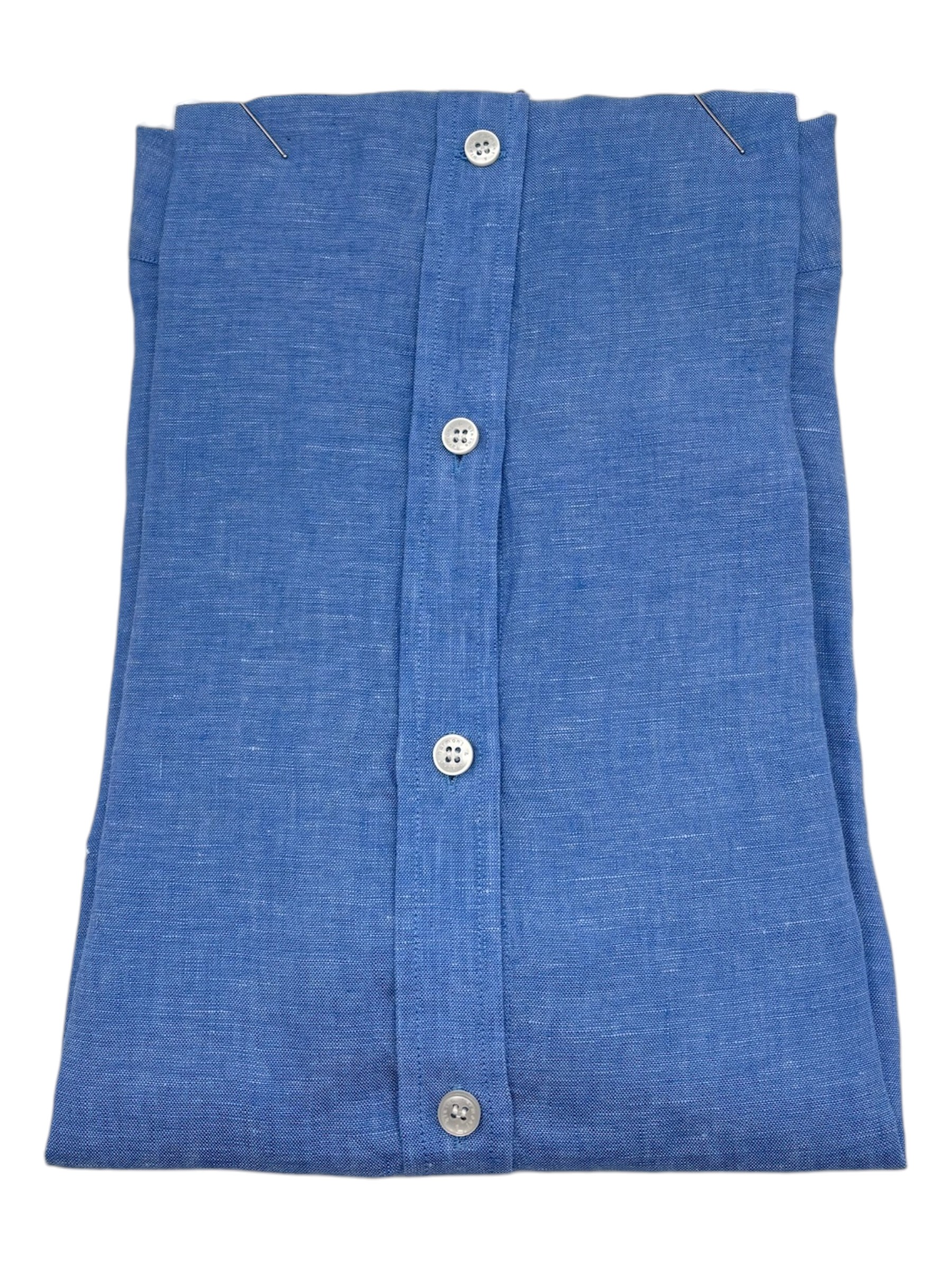 Harmont & Blaine - Camicia regular fit in lino blu melange - XL - immagine 2