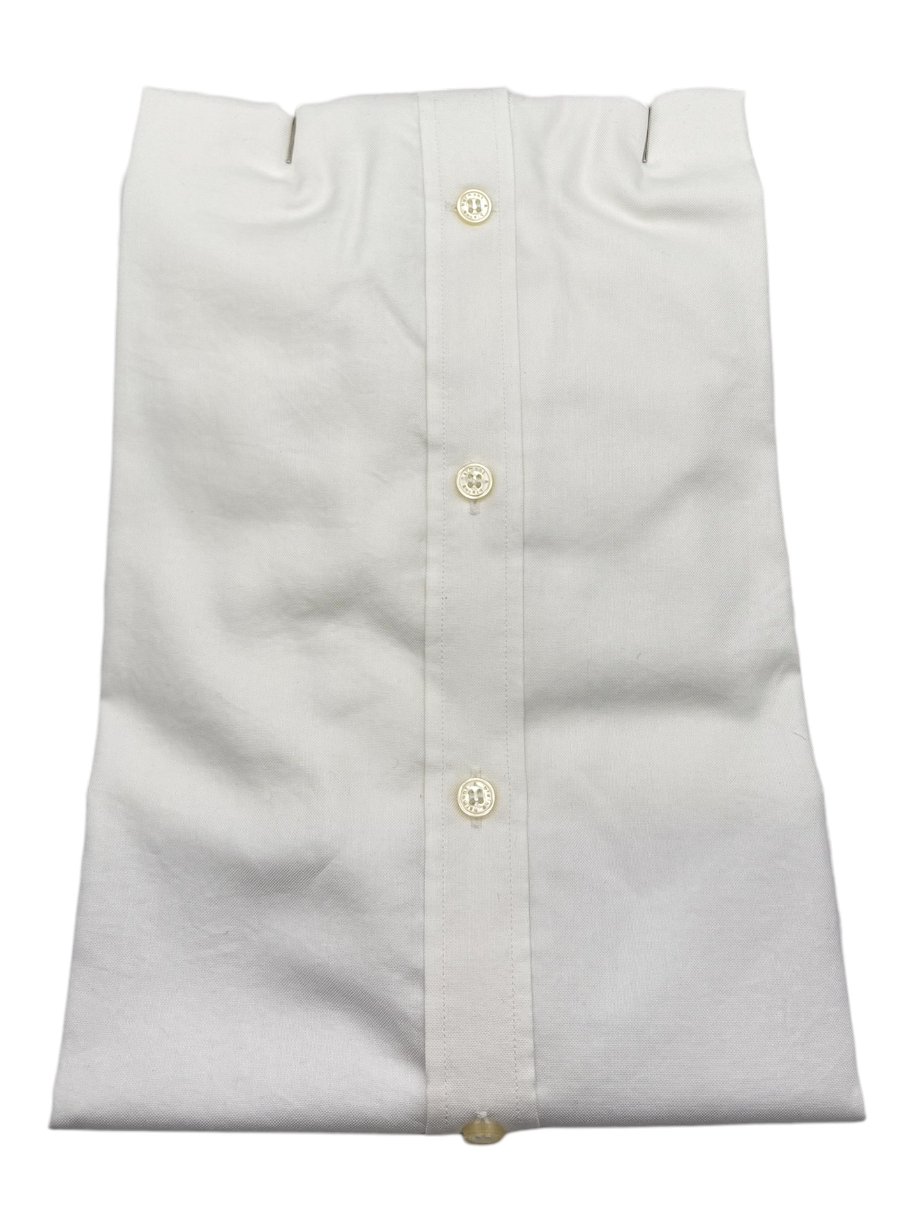 Harmont & Blaine – Camicia narrow fit in cotone bianco con polsini color polvere - immagine 2