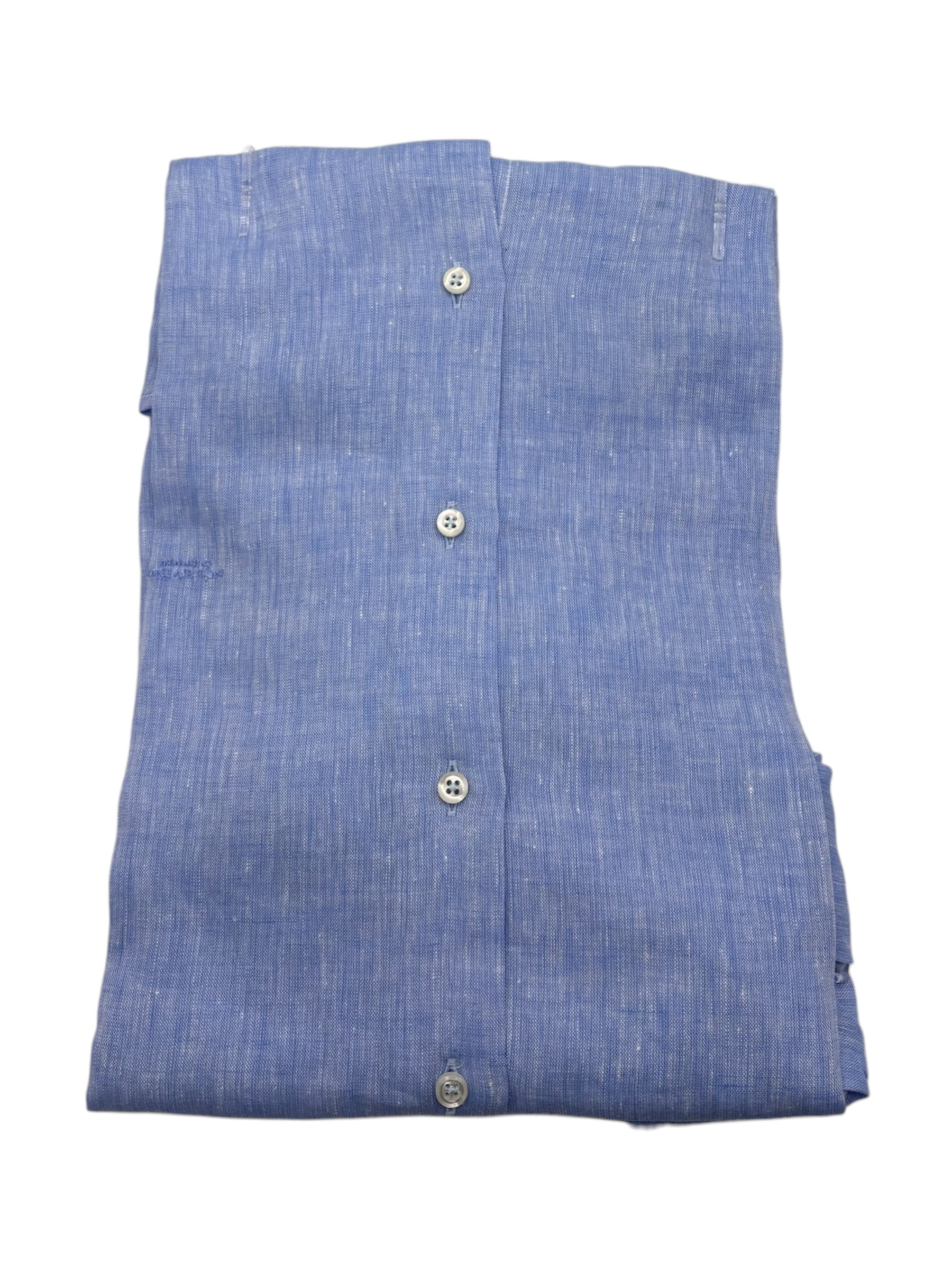 Scervino Street - Camicia in lino azzurro melange - immagine 2
