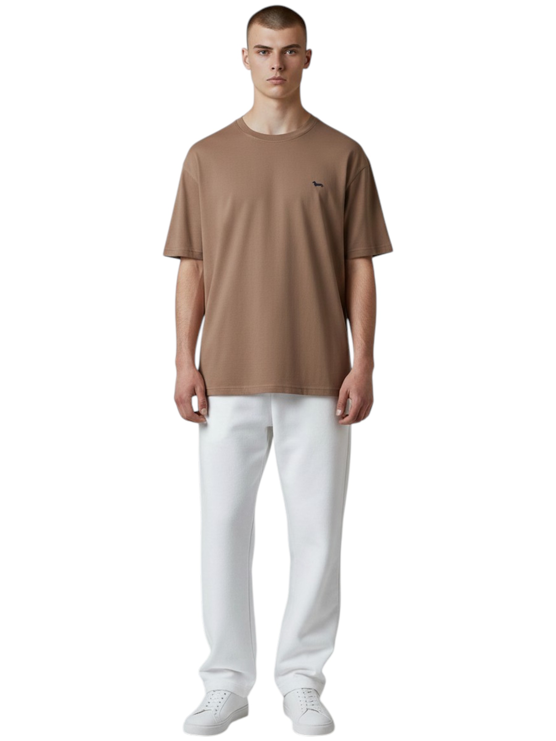 Harmont & Blaine – T-shirt Narrow Fit uomo fango - immagine 3
