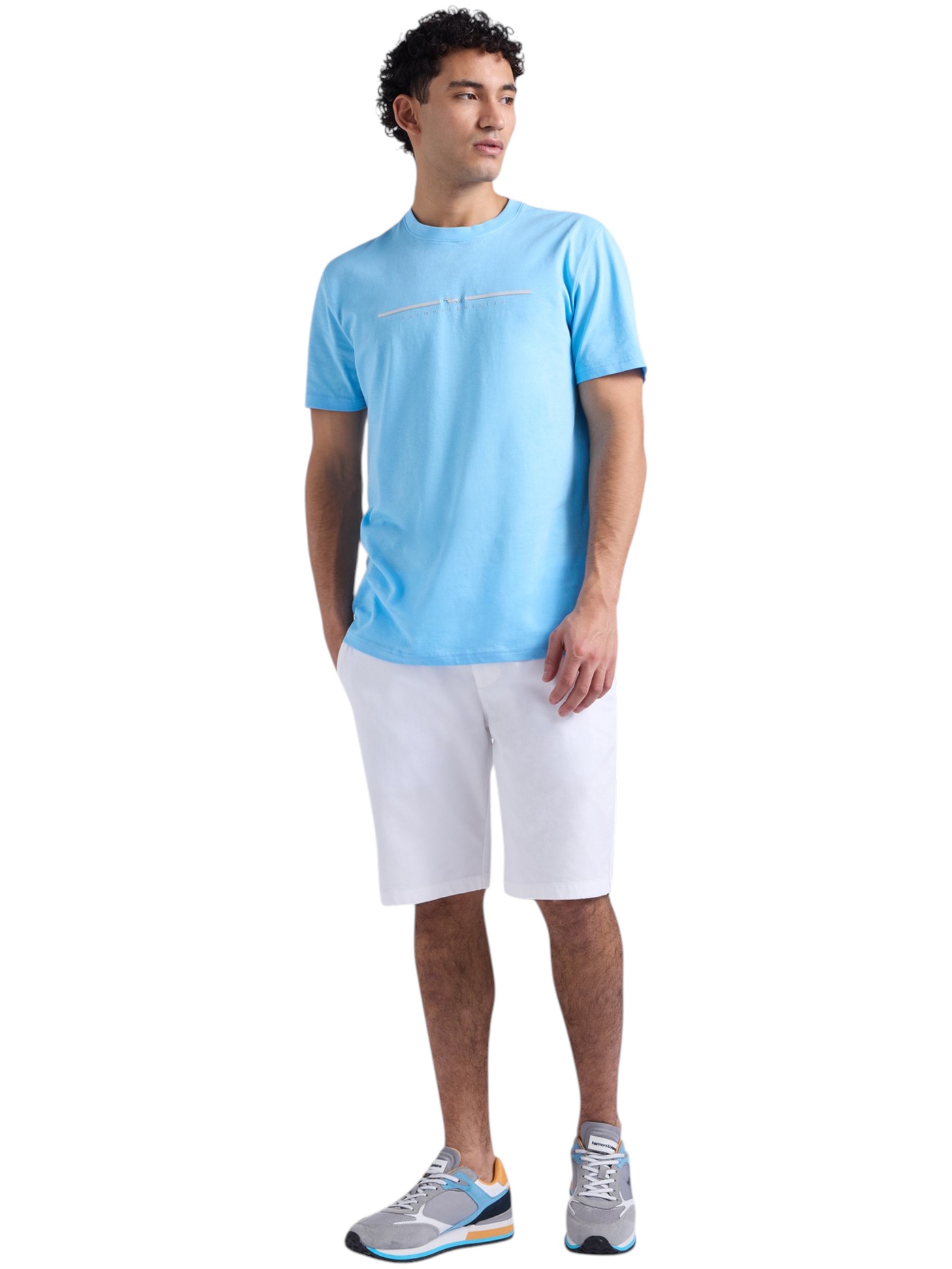 Harmont & Blaine - T-shirt uomo celeste Logo 3D - immagine 3