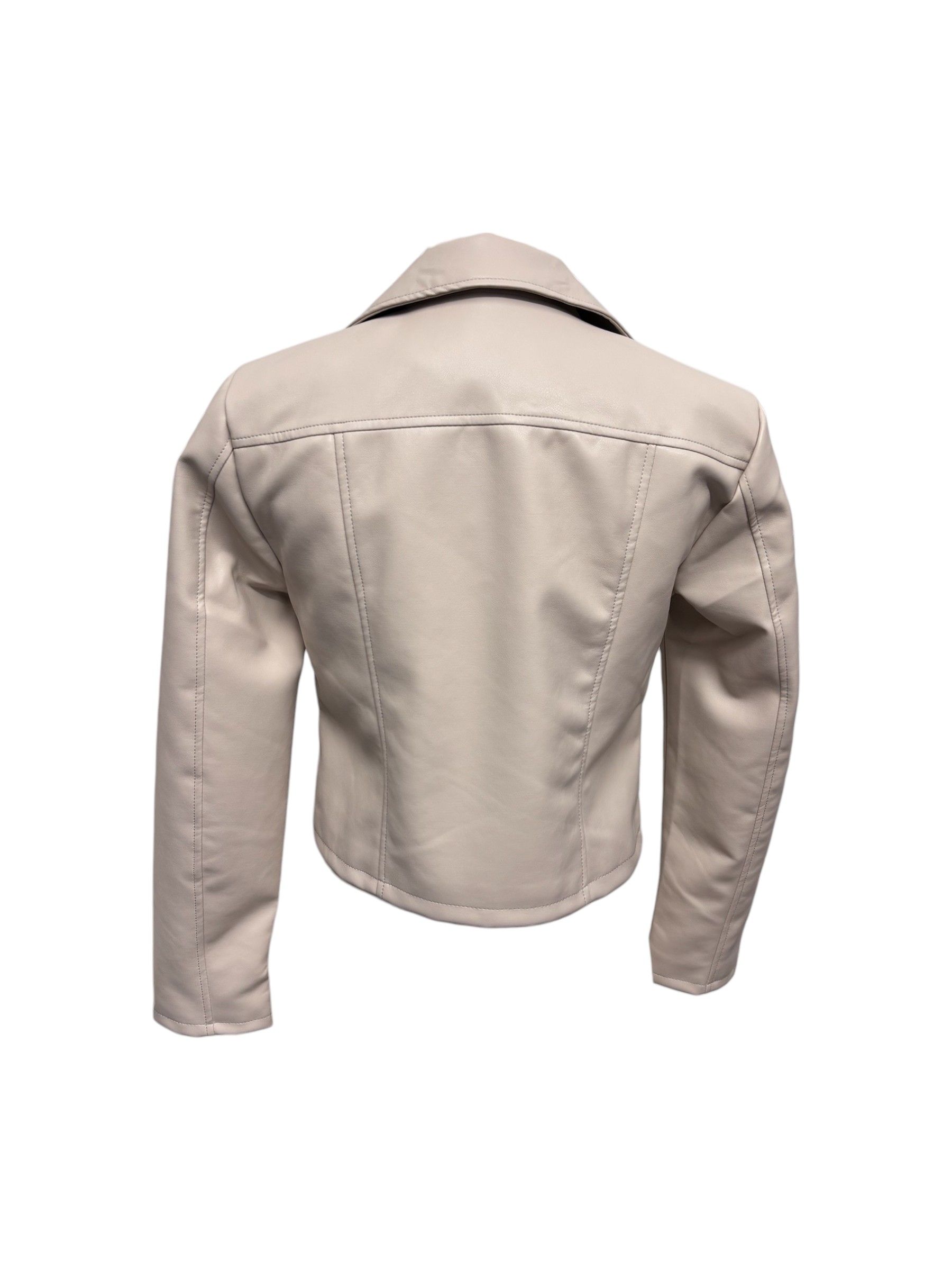 JDY – Chiodo donna in ecopelle beige - immagine 3