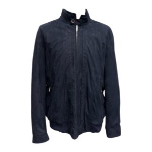 Bugatti - Bomber uomo effetto scamosciato blu Amaretta - 56