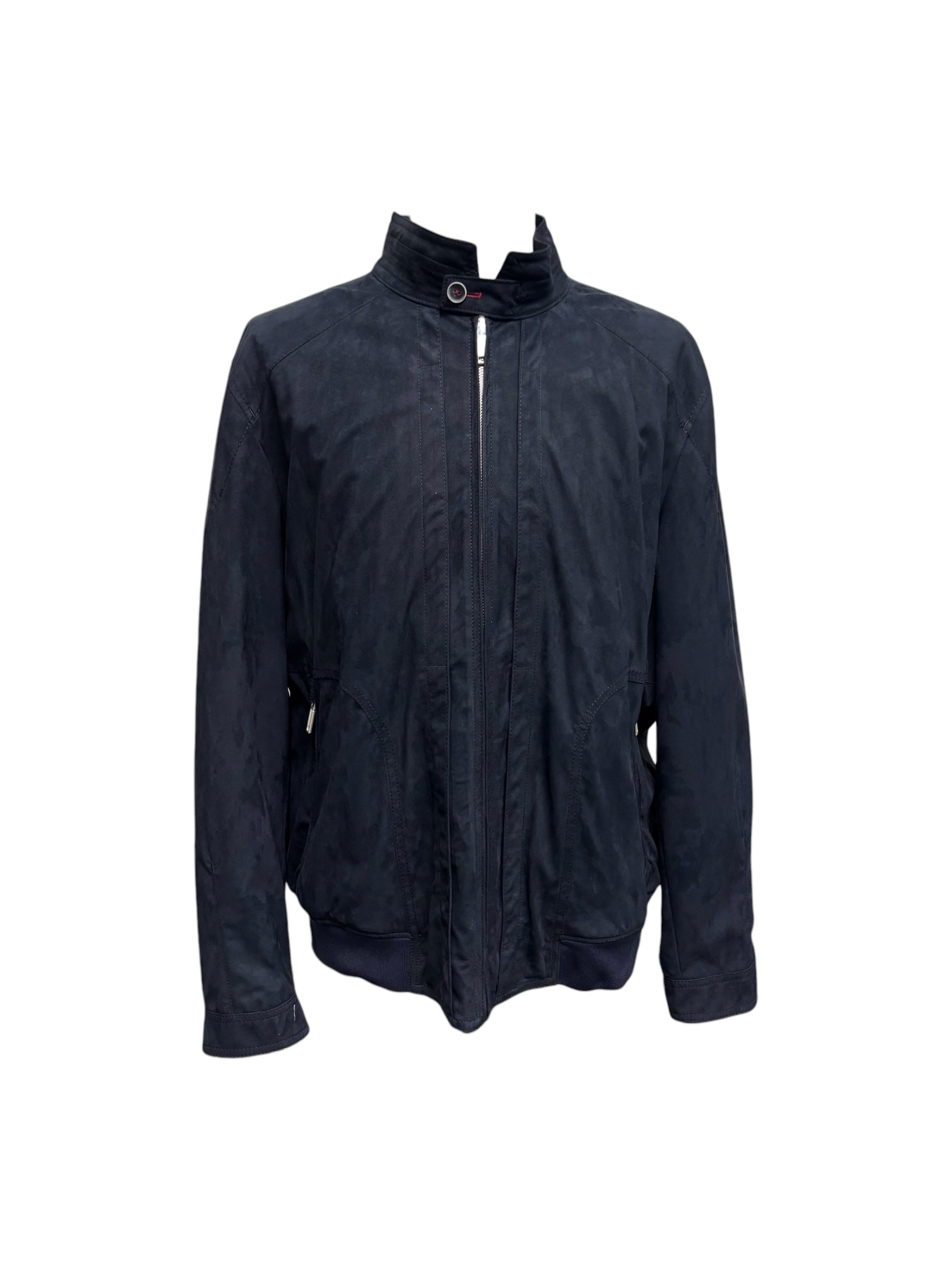 Bugatti - Bomber uomo effetto scamosciato blu Amaretta - 56
