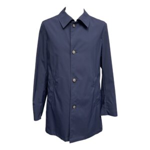 Bugatti - Trench uomo in tessuto tecnico blu - 50