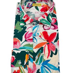 Bulgarini – Camicia in cotone multicolore stampa floreale