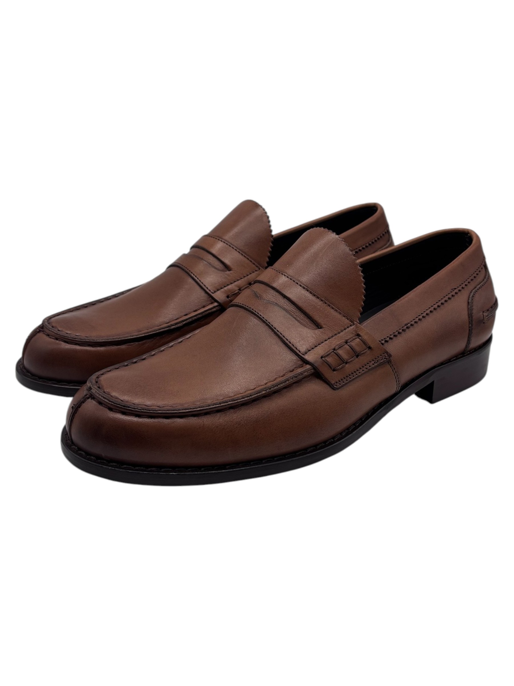 Raphael - Mocassini uomo in pelle color cuoio