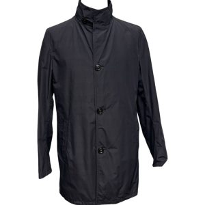 Bugatti - Packable Travel Coat reversibile blu navy e nero
