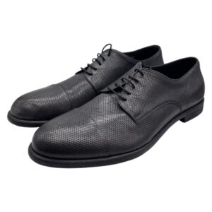 Raphael - Scarpe derby stringate uomo in pelle traforata blu - 44