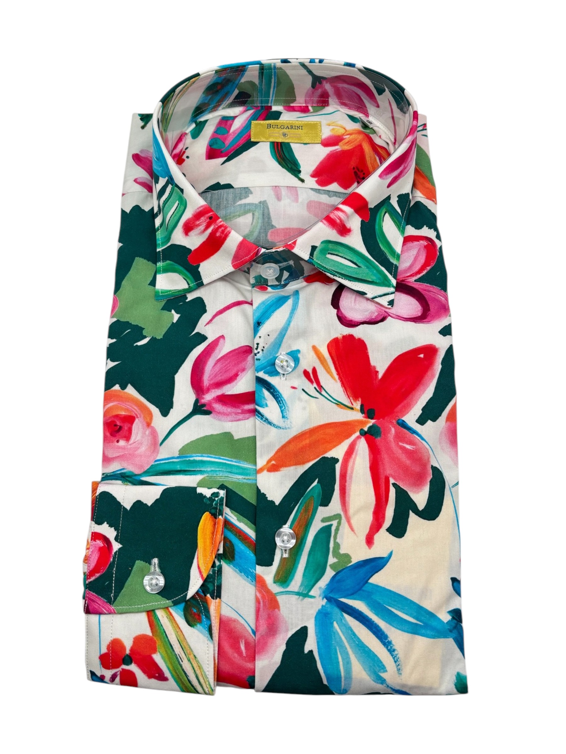 Bulgarini – Camicia in cotone multicolore stampa floreale