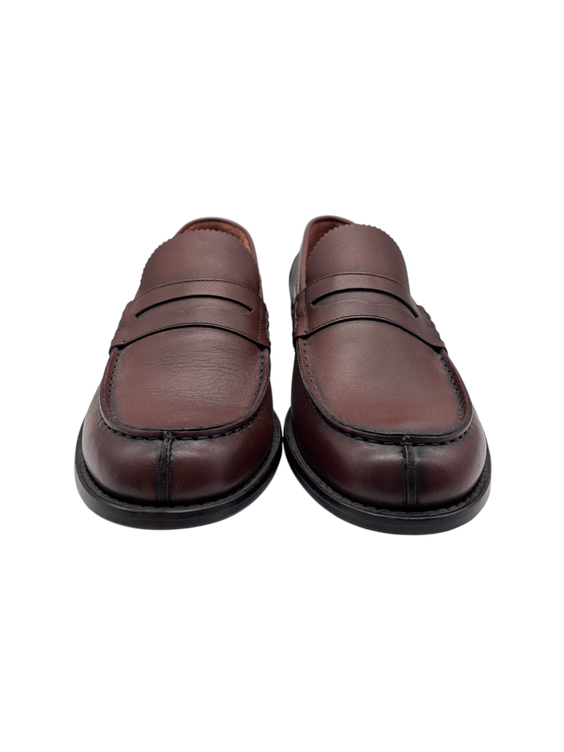 Franco Fedele - Mocassini uomo in pelle cuoio scuro - 42 - immagine 2