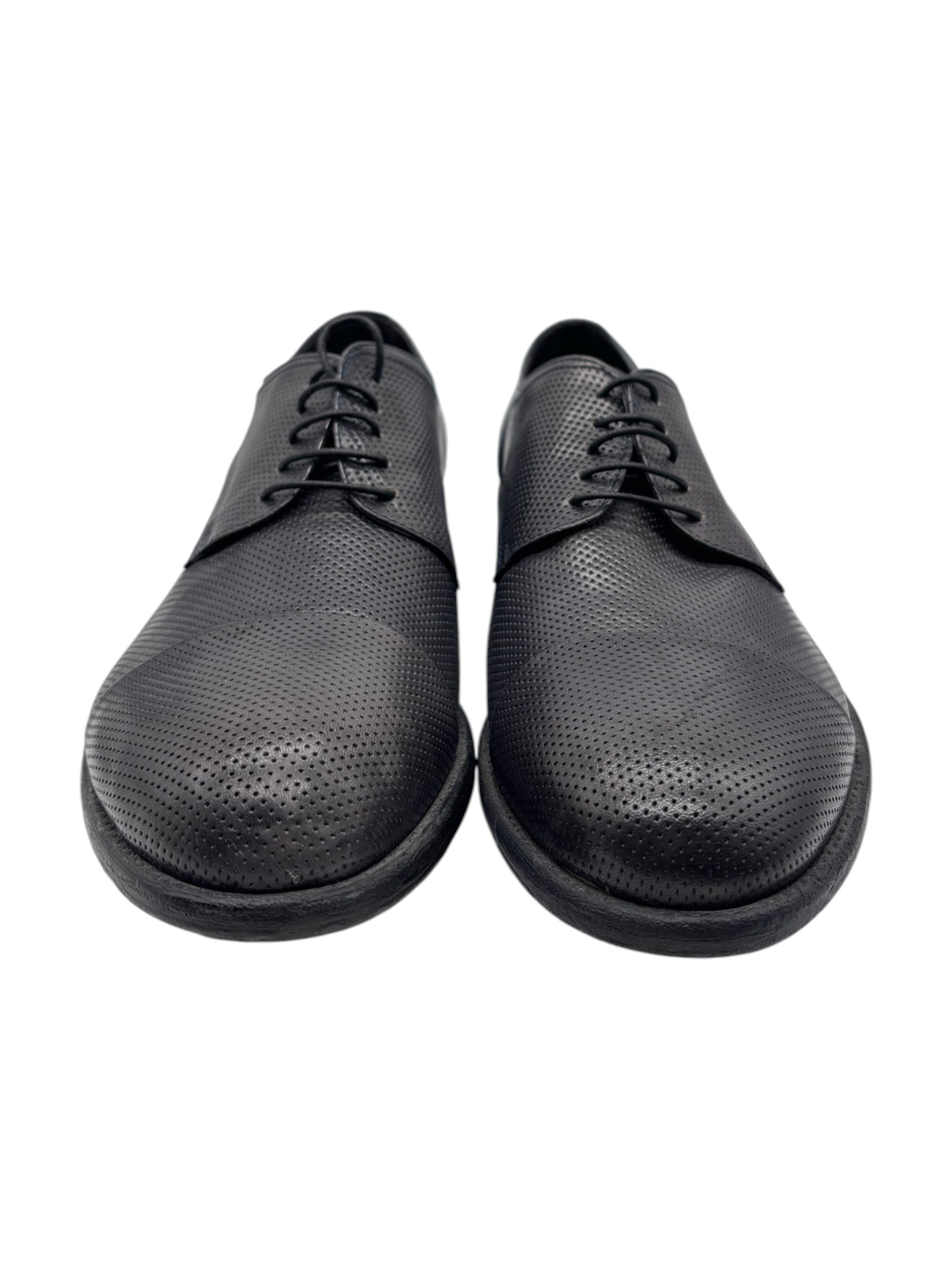 Raphael - Scarpe derby stringate uomo in pelle traforata blu - 44 - immagine 2