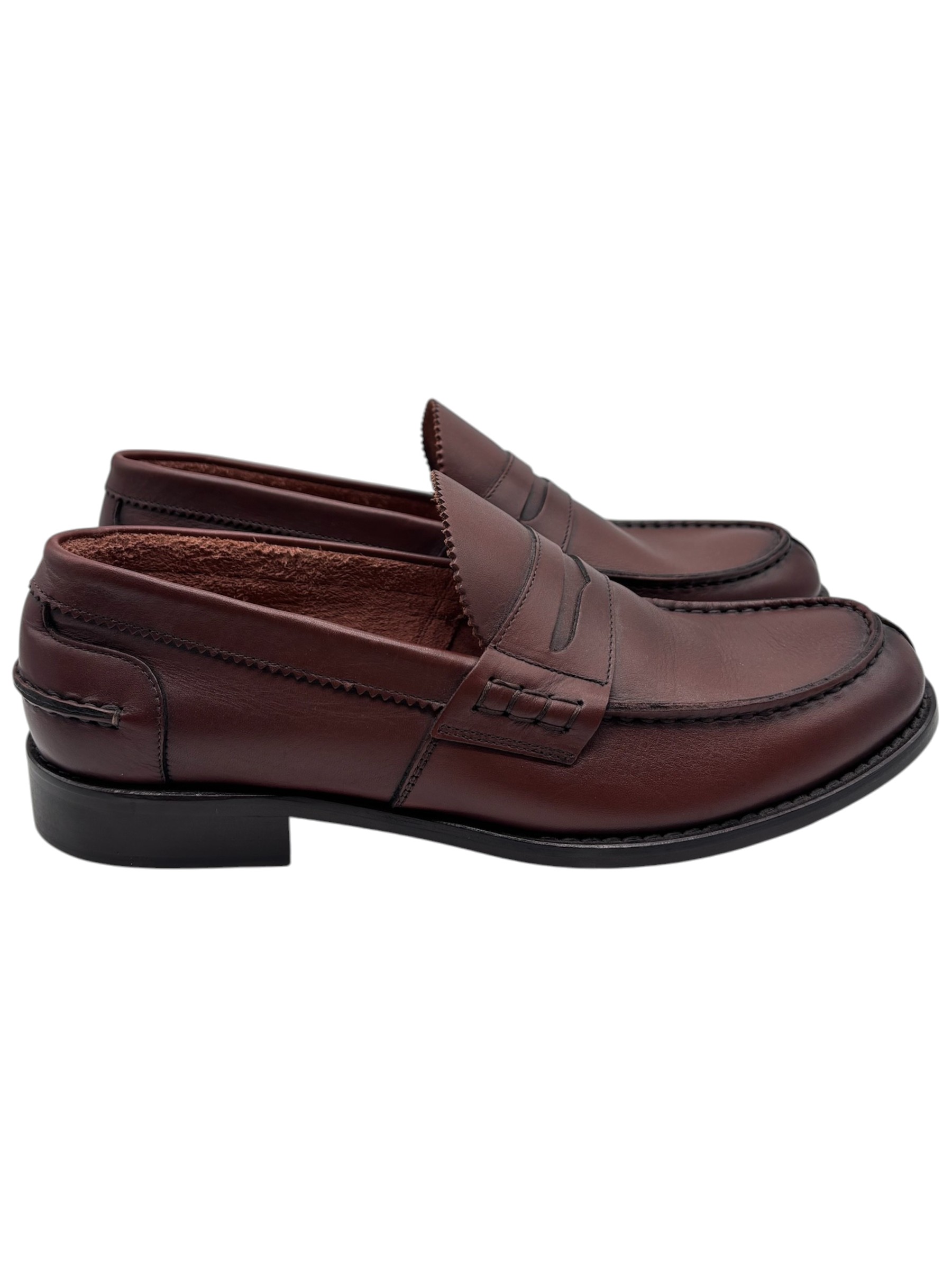 Franco Fedele - Mocassini uomo in pelle cuoio scuro - 42 - immagine 3