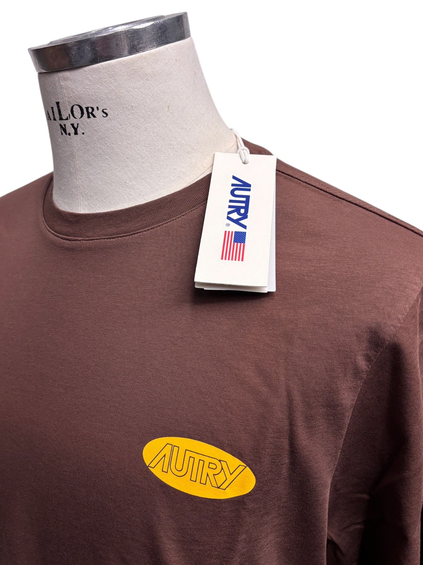 Autry – T-shirt in cotone marrone - immagine 4