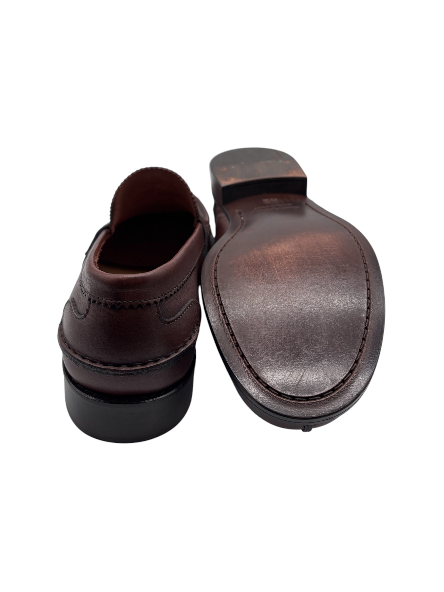 Franco Fedele - Mocassini uomo in pelle cuoio scuro - 42 - immagine 4