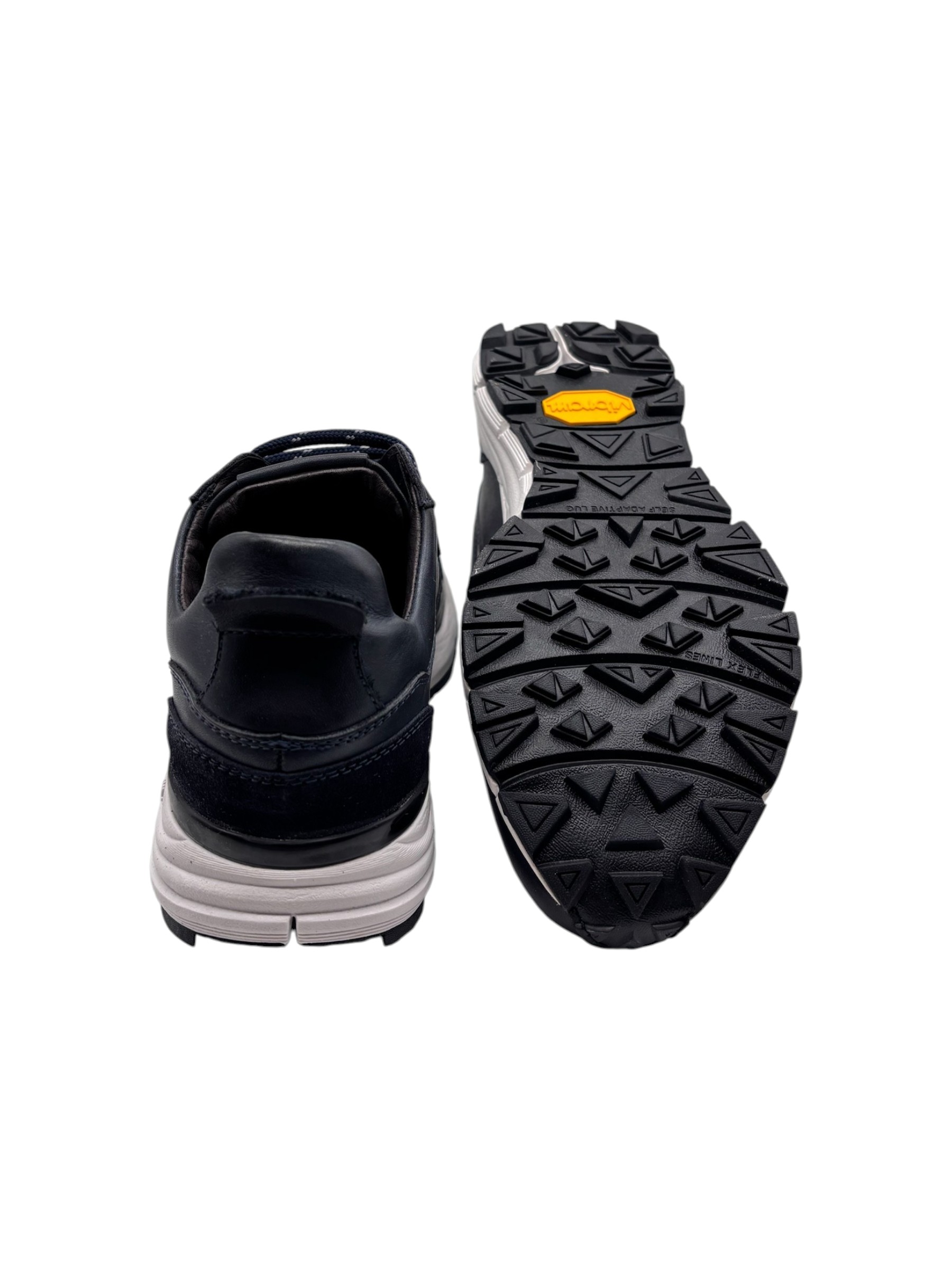 Exton - Sneakers uomo in pelle blu - 39 - immagine 4