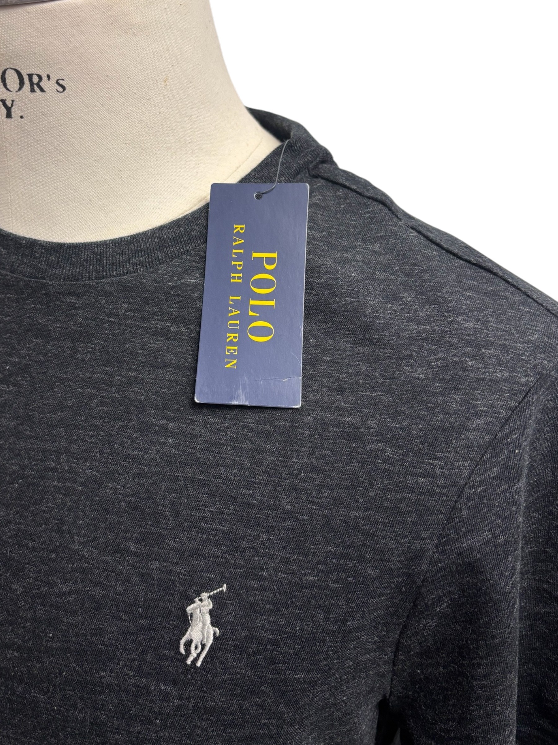 Polo Ralph Lauren - T-shirt in cotone grigio antracite melange - immagine 4